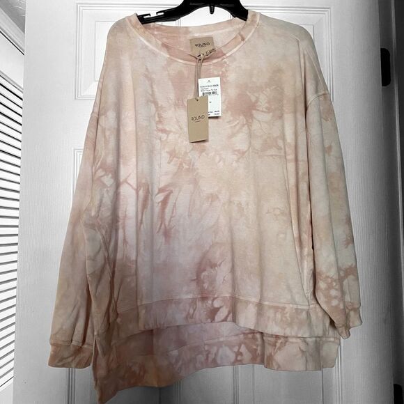 Found Blush Tie Dye Step Hem Cozy Sweatshirt Nordstrom Sz M NWT - Picture 2 of 9